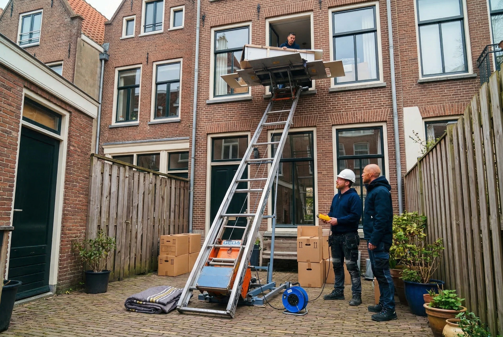 GEDA-lift in gebruik bij woning in Hoofddorp