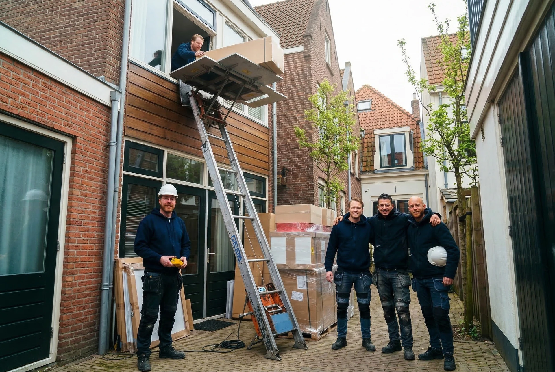 Team Verhuislift Huren Hoofddorp klaar voor spoedopdracht