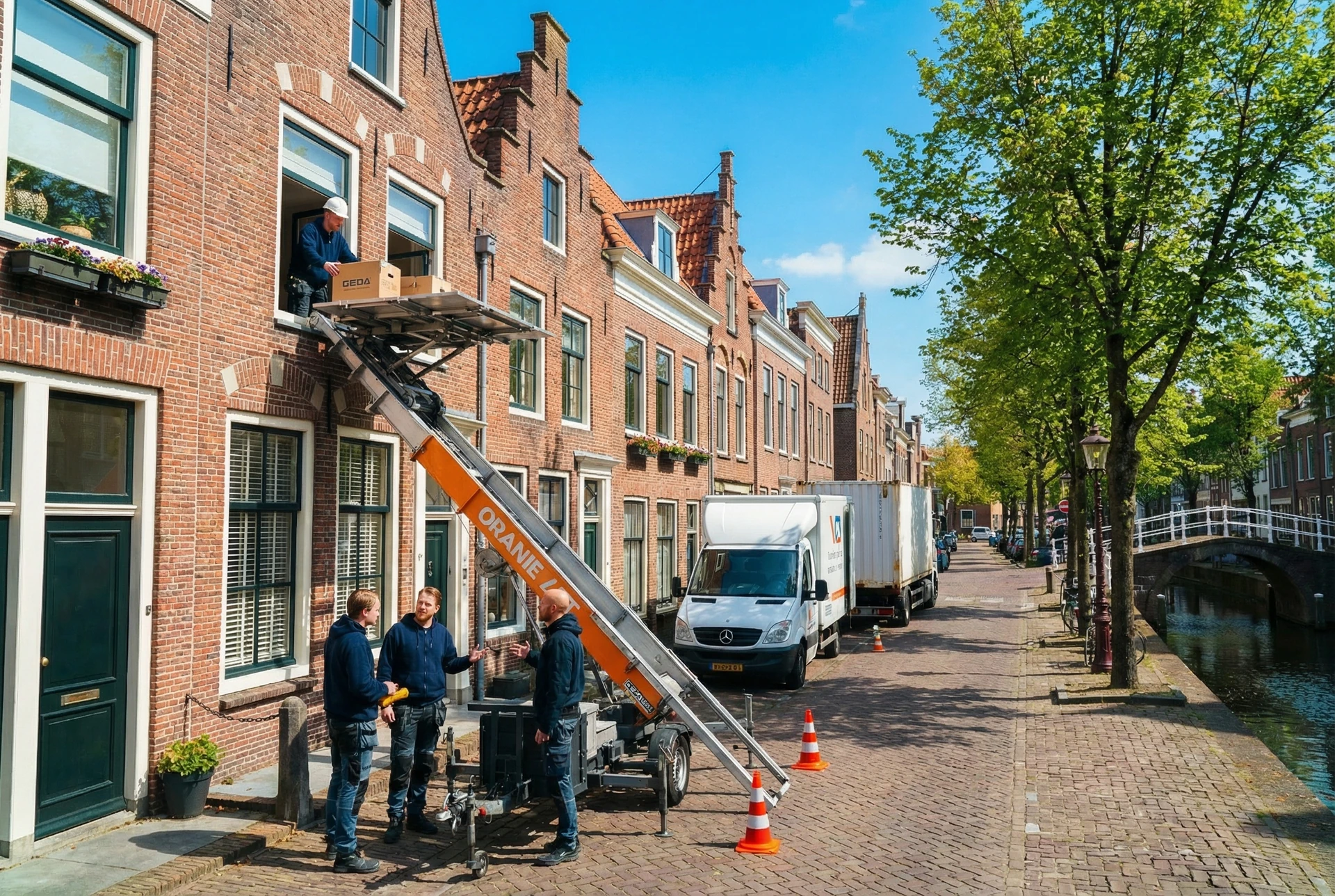 Aanhangerlift bij woning in Hoofddorp